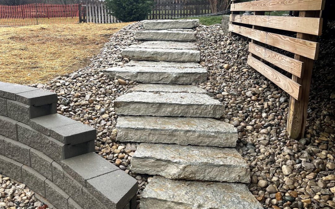 Lind Retaining Wall And Natural Stone Steps – Independence, Kentucky