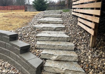 Lind Retaining Wall And Natural Stone Steps – Independence, Kentucky