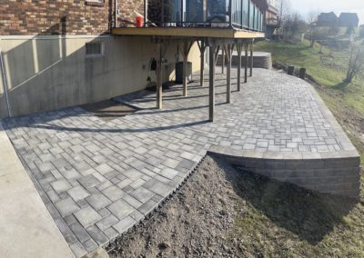 Champagne Retaining Wall and Concrete Paver Patio – California, Kentucky