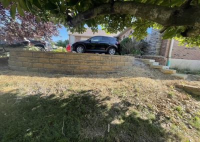 Kaplan Retaining Wall Replacement and Stone Steps Install – Walton, Kentucky