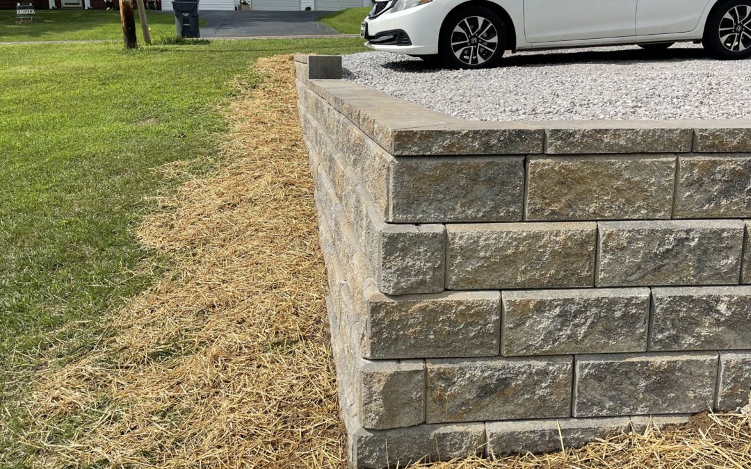 Wells Retaining Wall and Drainage System Installation – Aurora, Indiana